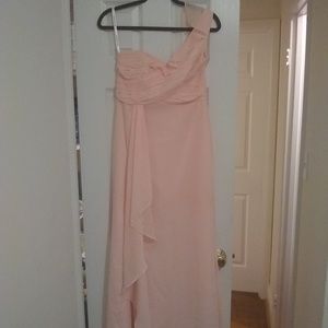 David’s bridal light pink bridesmaid dress 6